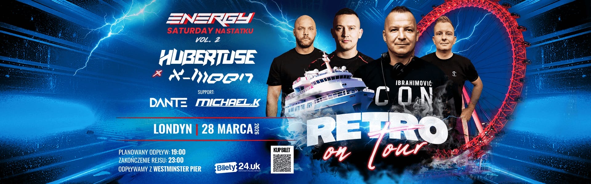 Chris standing up holding his daughter Elva